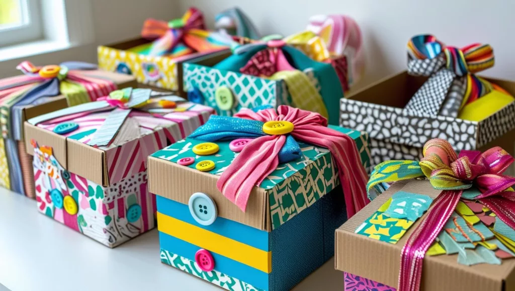 Chambre d'enfant avec des boîtes de rangement customisées