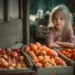 Une petite fille au marché