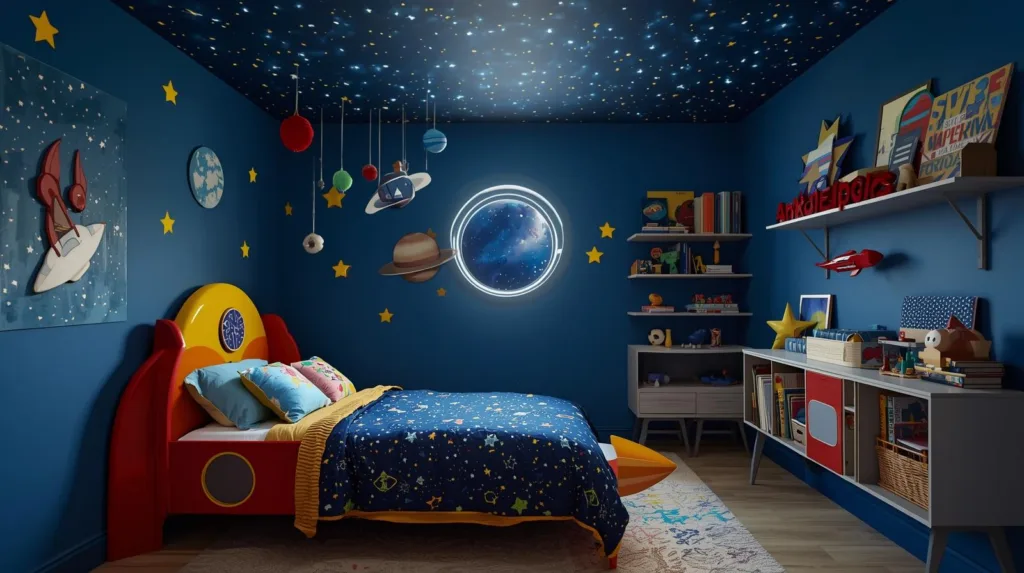 Déco chambre enfant thème espace