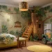 déco chambre enfant thème jungle