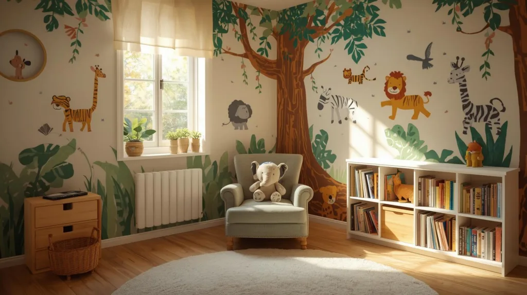 Déco chambre enfant thème jungle 