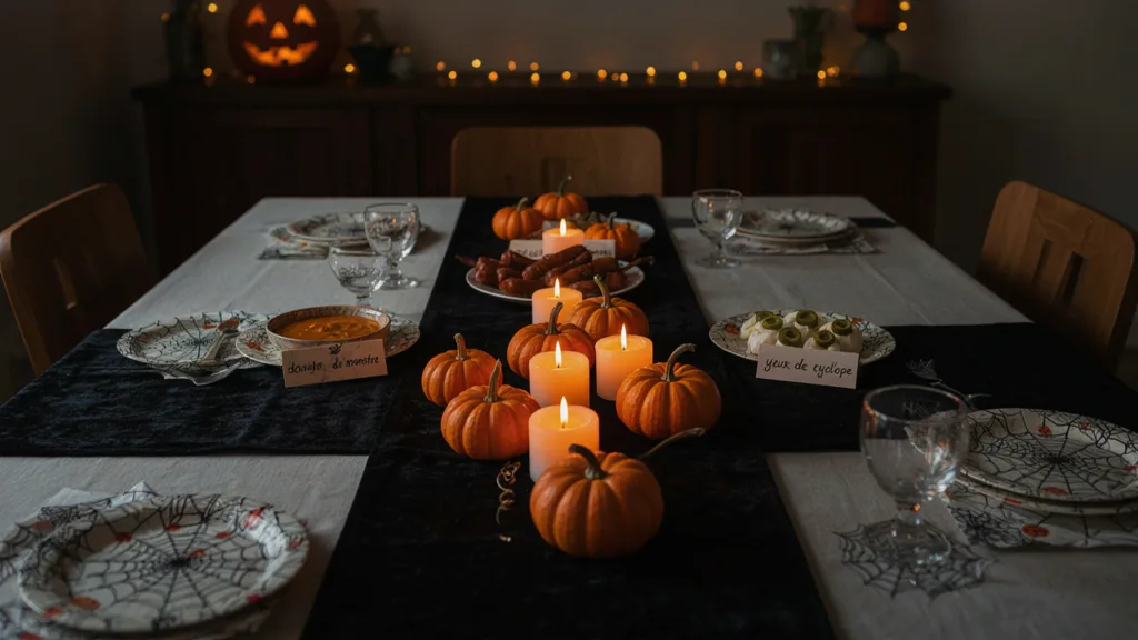 décoration halloween salle à manger